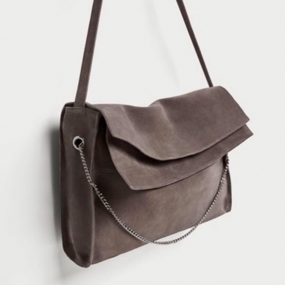 Zara Handbags - ZARA suede clutch bag